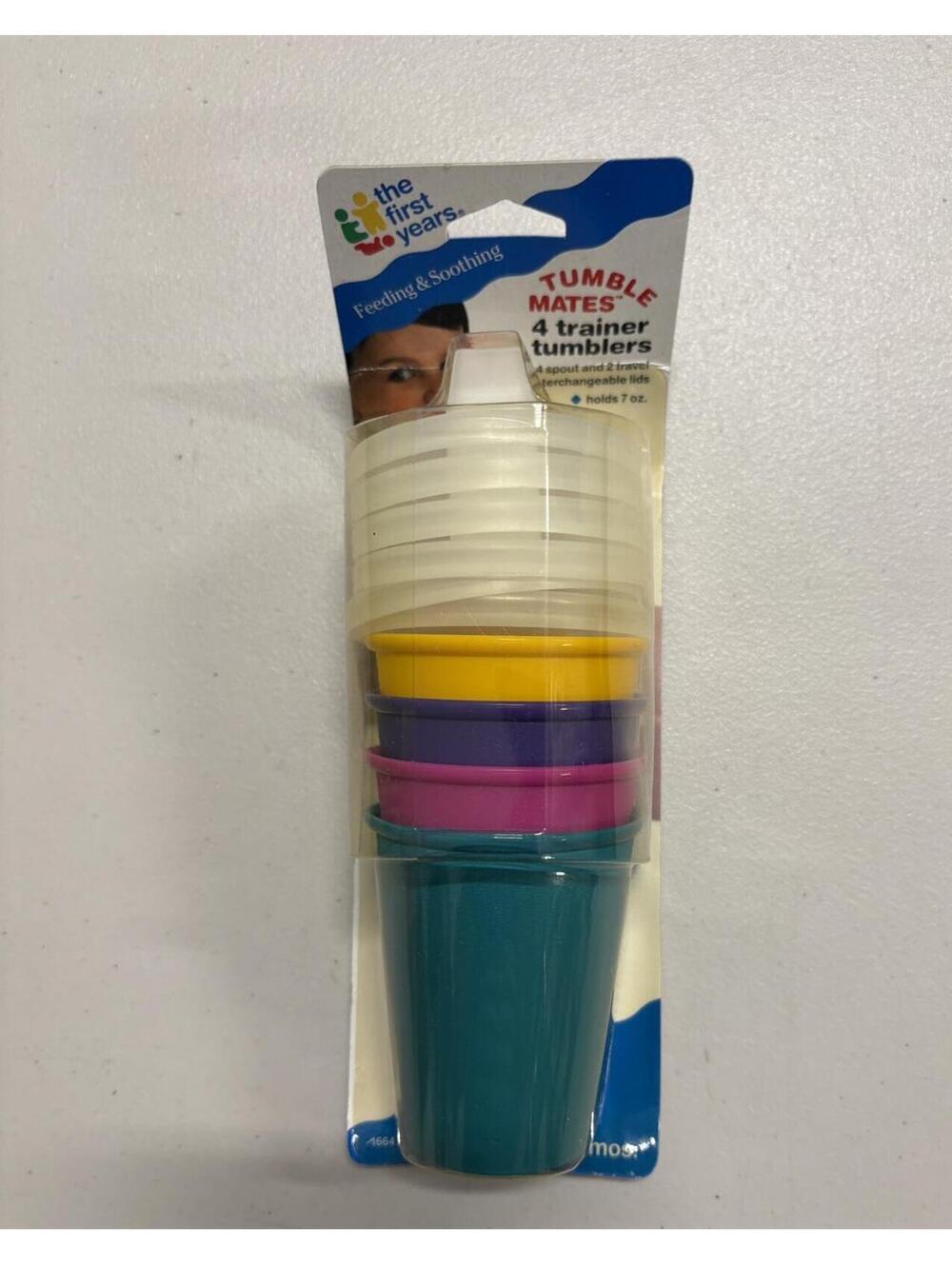 NEW Vintage 1992 90s The First Years Tumble Mates 4 Trainer Tumblers
